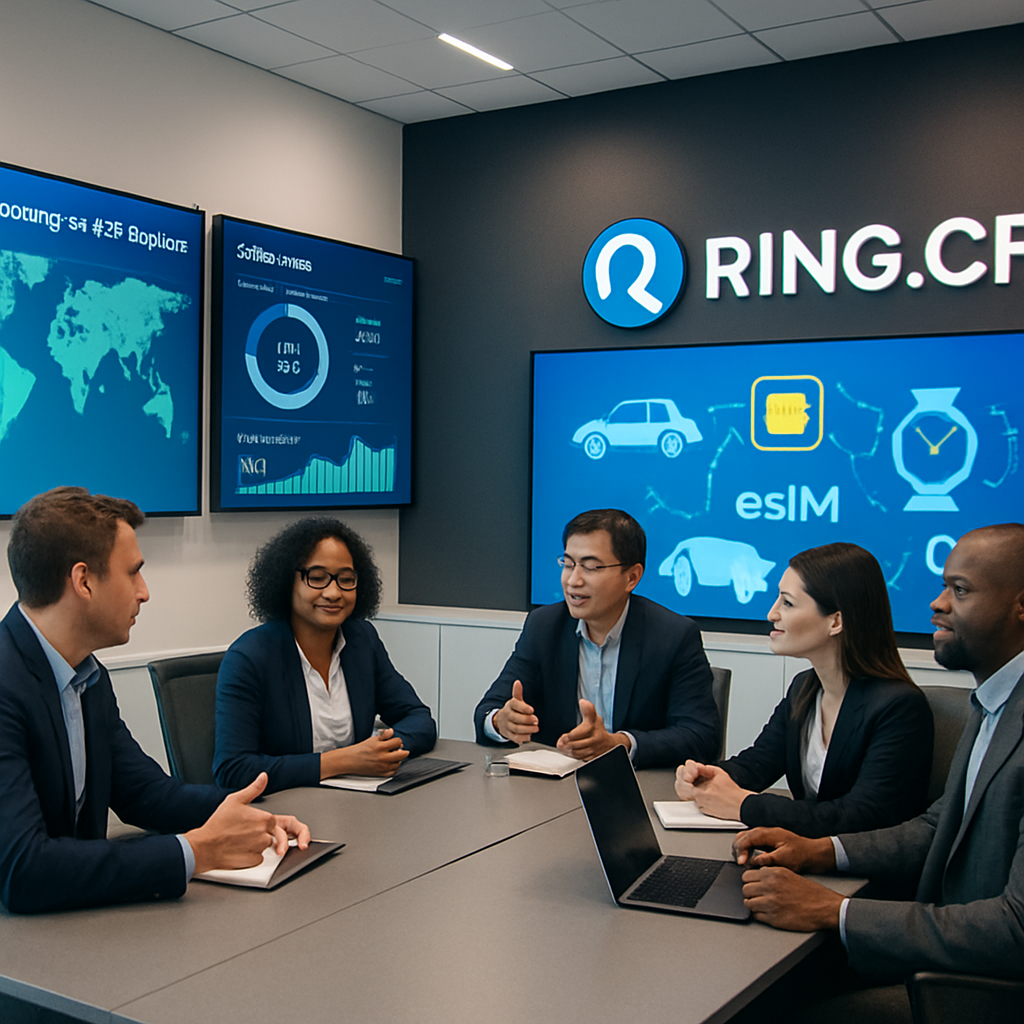 The image depicts a sleek modern office environment filled with hightech gadgets and screens displaying live data analytics A diverse group of profess-1 The image depicts a sleek modern office environment filled with hightech gadgets and screens displaying live data analytics A diverse group of profess-1